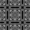 Floral black and white grunge greek vector seamless pattern. Ornamental geometric ethnic background. Monochrome abstract repeat