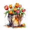 Floral Bliss: Colorful Tulips to Elevate Your Stock Portfolio AI Generated