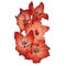 Floral blooming gladiolus hand drawn vector illustration