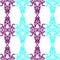 Floral blue violet pattern decorative vector illustration
