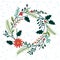 Floral or Botanical Christmas Wreath