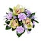 Floral bouquet of roses, carnations and orchids isolated