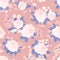 Floral bouquet seamless pattern. Flower rose background.