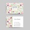 Floral business name card design template