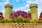 Floral castle in Dubai Miracle Garden Dubai UAE