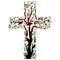 Floral christian cross, tree shape