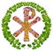 Floral christian symbol of Christ