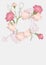 Floral Clean Template with bouquets of flowers without text