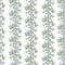 Floral climber seamless vector pattern background. Climbing foliage backdrop in sage green grey white. Stripe effect