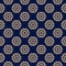 Floral colored seamless pattern. Golden blue background with fower elements for wallpapers