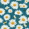 Floral daisy website mockup for realistic preview