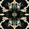 Floral dark academia gothic seamless pattern for background