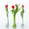 Floral Decoration With Three Single Tulips