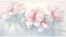 Floral delicate and tender watercolor composition with flowers. Botanical AI illustration. For textile, wallpapers