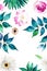 Floral design elements watercolor painting white background generated by ai