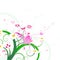 Floral design, fairy fantasy, butterfly and flowers scatter art