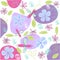 Floral, easter greeting card