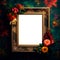 Floral Elegance. An Empty Photo Frame for Your Photoshop Creations