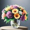 Floral Elegance. A vibrant bouquet of spring flowers arranged in a stylish vase