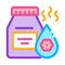 Floral elixir bottle icon vector outline illustration