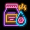 floral elixir bottle neon glow icon illustration