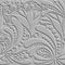 Floral embossed Paisley 3d seamless pattern. Raised textured floral vector background. Emboss ethnic backdrop. Surface relief 3d