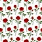 Floral english victorian seamless background. Garden rose pattern