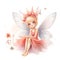 Floral fairyland haven, charming clipart of colorful fairies with cute wings and magical flower elements