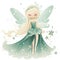 Floral fairyland serenade, charming clipart of colorful fairies with cute wings and melodious flower elements
