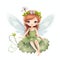 Floral fantasy whimsy, vibrant illustration of cute fairies with colorful wings and whimsical flower adornments