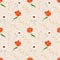 Floral fashion print pattern design. Hand drawn painting spring small flowers. Floral seamless background