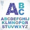 Floral font, hand-drawn vector capital alphabet letters decorate