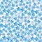 Floral Forget-me-not flower seamless pattern, watercolor illustration