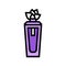 floral fragrance bottle perfume color icon vector illustration