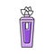 floral fragrance bottle perfume color icon vector illustration