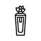 floral fragrance bottle perfume line icon vector illustration