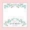 Floral frame social media post background