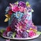 Floral Fusion Cake Bursting with Flavor