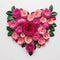 Floral Fusion: Melding Nature into a Heart\\\'s Shape, Generative AI
