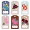 Floral gift tags