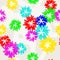 Floral graphic design. Seamless pattern in the form of a small flower. Risograph effect. Beautiful floral background. Vector