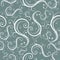 Floral gray seamless pattern
