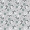 Floral gray seamless vector pattern.