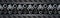 Floral grecian seamless border pattern. Black vector geometric b