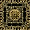 Floral greek colorful vector 3d  seamless pattern. Ornamental ethnic style mandala background. Greek key meanders symmetrical