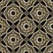 Floral greek vector seamless pattern. Textured background with greek key meander grunge mandalas ornament. Modern