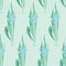 Floral green seamless pattern in modernist style