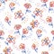 Floral hand drawn seamless pattern