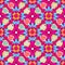 Floral kaleidoscope. Seamless vector texture. Vector pattern.