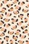 Floral leopard print seamless vector pattern.